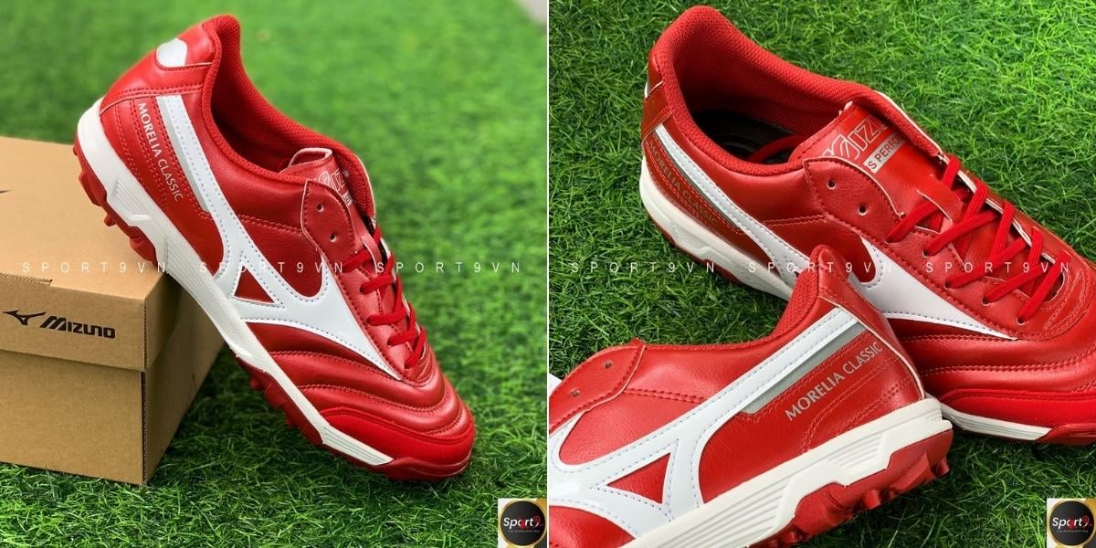 Mizuno Morelia Sala Classic TF - Q1GB220260 - Đỏ Trắng